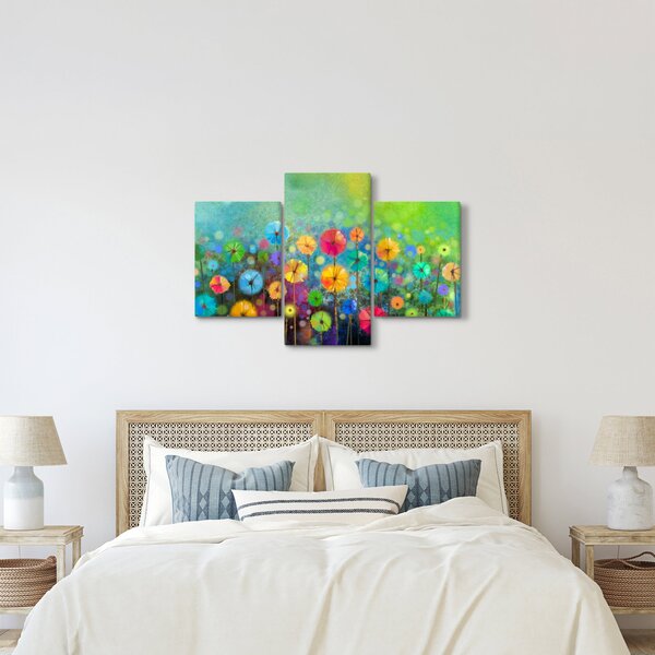 Obraz - Abstraktné kvety (90x60 cm)