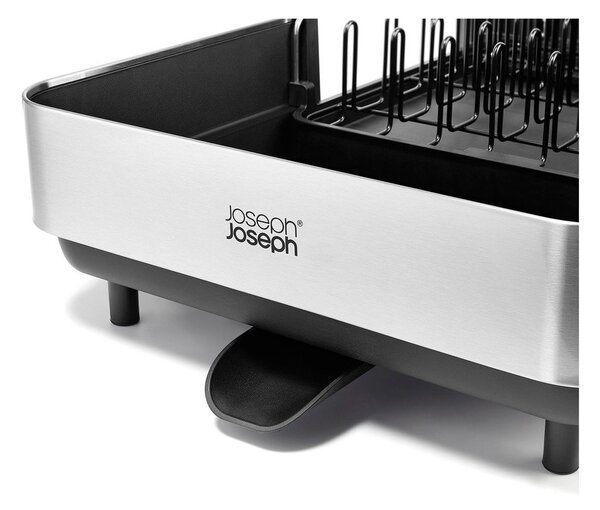 Čierny nastaviteľný plastový odkvapkávač 35,5x38 cm Extend Steel Plus – Joseph Joseph