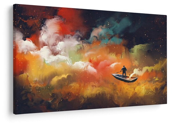 Obraz - Muž plaviace vesmírom (90x60 cm)