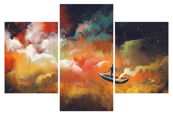 Obraz - Muž plaviace vesmírom (90x60 cm)