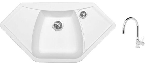 Set Sinks NAIKY 980 Milk + batéria Sinks MIX 35 P chróm