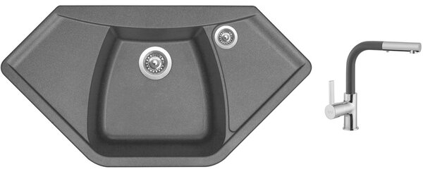 Set Sinks NAIKY 980 Metalblack + batéria Sinks ENIGMA S Metalblack
