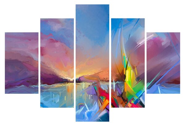 Obraz - Západ slnka (150x105 cm)