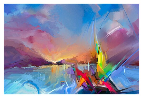 Obraz - Západ slnka (90x60 cm)