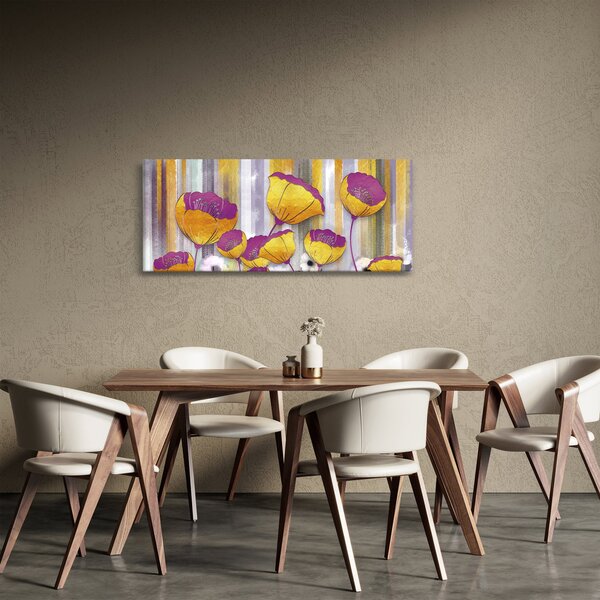 Obraz - Ilustrácie kvetov (120x50 cm)