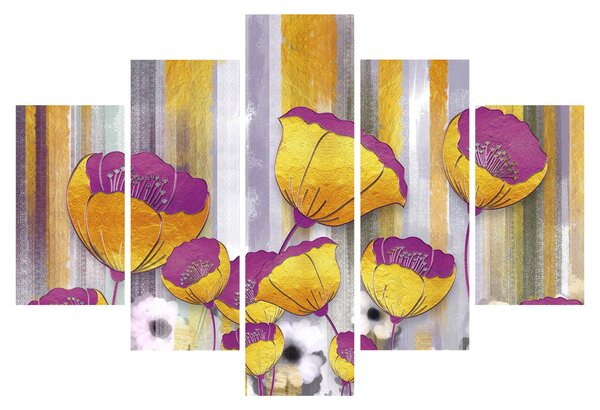 Obraz - Ilustrácie kvetov (150x105 cm)
