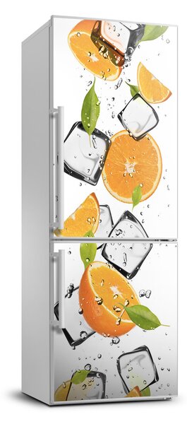 Nálepka na chladničku fototapety Pomaranče a ľad