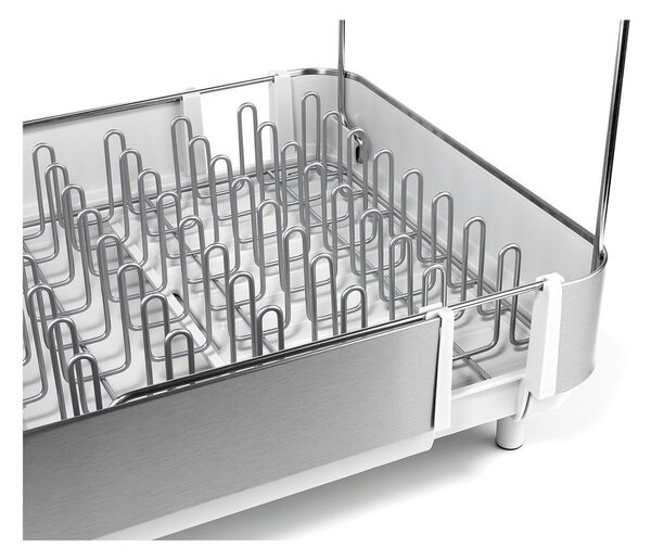 Nastaviteľný plastový odkvapkávač v striebornej farbe 35,5x38 cm Extend Steel Plus – Joseph Joseph