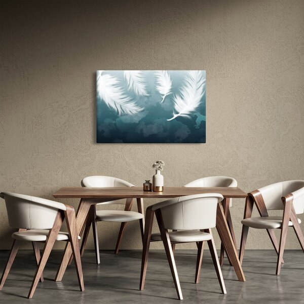 Obraz - Biela pierka (90x60 cm)