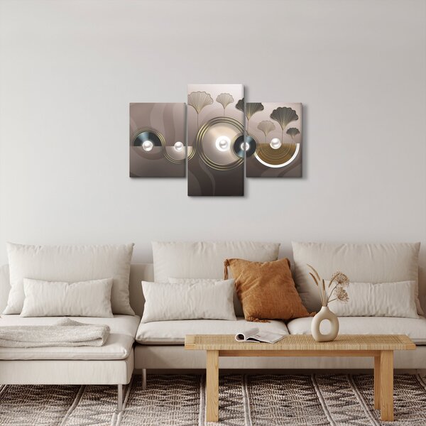 Obraz - Zlatohnedá abstrakcia (90x60 cm)