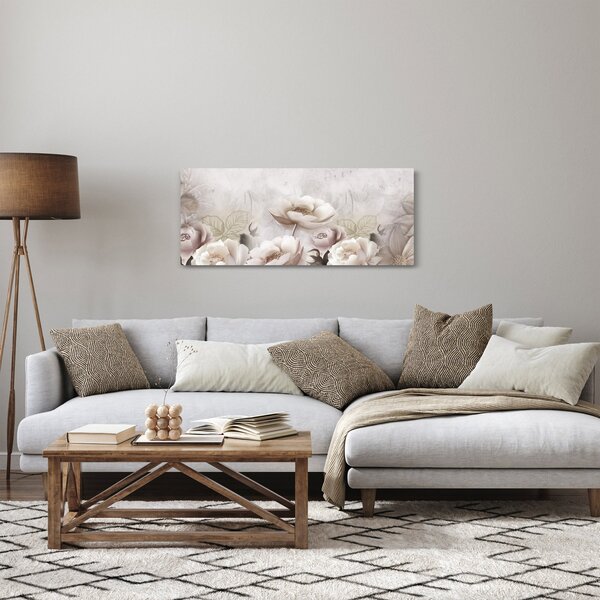 Obraz - Ružové kríky (120x50 cm)