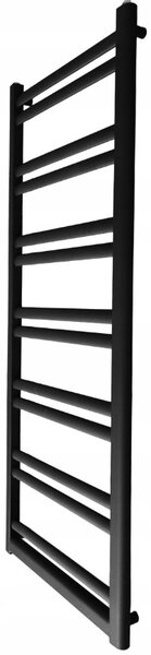 Regnis Retro, vykurovacie teleso 440x900mm so stredovým pripojením 50mm, 436W, čierna matná, RETRO90/40/D5/BLACK