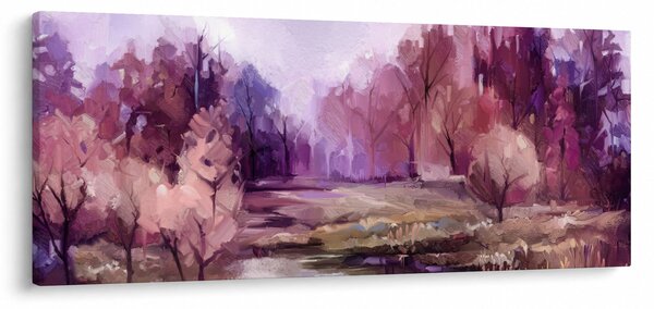 Obraz - Jesenná krajinomaľba (120x50 cm)