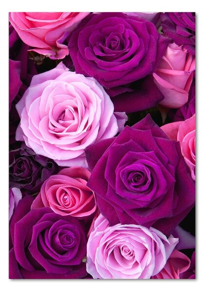 Foto obraz sklo tvrdené Ružové ruže