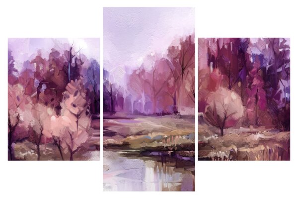 Obraz - Jesenná krajinomaľba (90x60 cm)