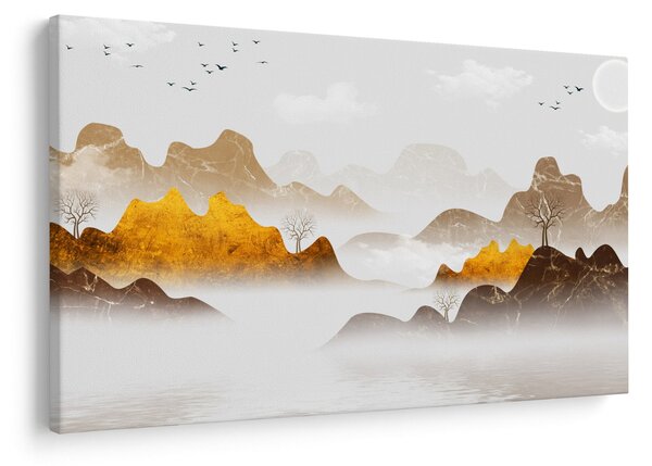 Obraz - Hory v hmle (90x60 cm)