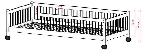 NovýNábytok.sk Detská posteľ 90x200 cm Storsa (kašmír) (s roštom). Akcia -20%. Vlastná spoľahlivá doprava až k Vám domov. 1128878