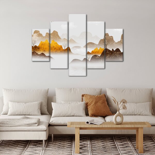 Obraz - Hory v hmle (150x105 cm)