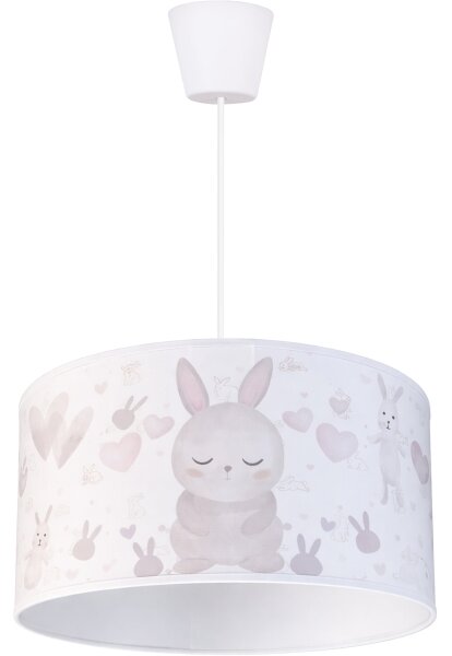 Brilagi - LED Detský luster na lanku BOBO 1xE27/60W/230V pr. 35 cm biela/zajačiky