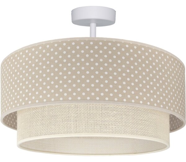 Brilagi-LED Prisadený luster BOHO BOBO 1xE27/60W/230V priemer 40 cm bodky béžová/krémová
