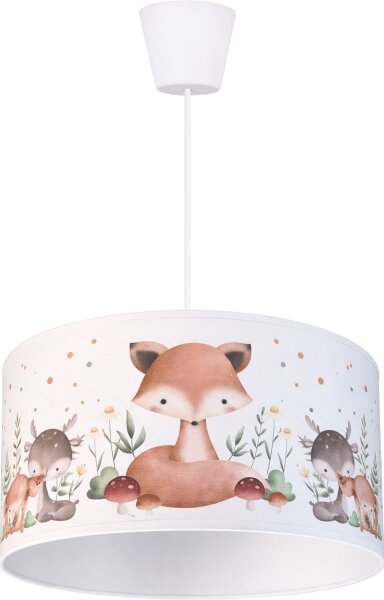 Brilagi - LED detský luster na lanku BOBO 1xE27/60W/230V pr. 35 cm biela/zvieratká