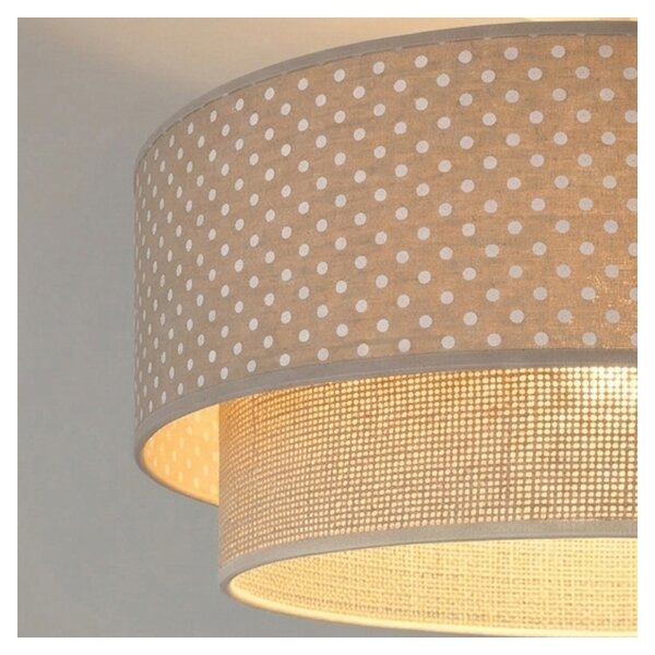Brilagi-LED Prisadený luster BOHO BOBO 1xE27/60W/230V priemer 40 cm bodky béžová/krémová