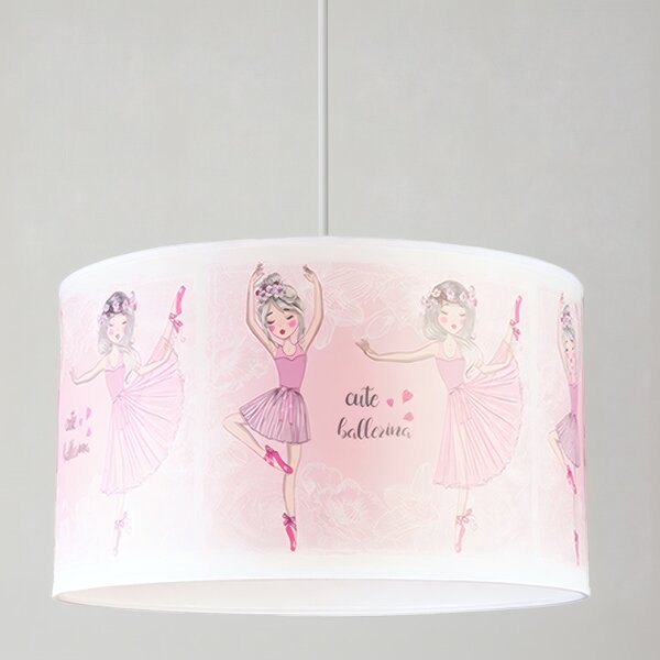 Brilagi - LED detský luster na lankách BOBO 1xE27/60W/230V pr. 35 cm ružová/baletky