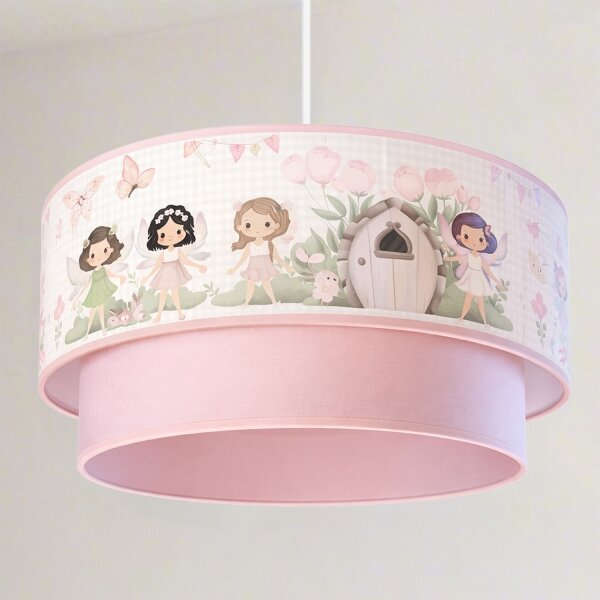 Brilagi - LED detský luster na lanku BOBO 1xE27/60W/230V pr. 40 cm ružový/víly