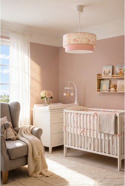 Brilagi - LED detský luster na lanku BOBO 1xE27/60W/230V pr. 40 cm krémová/ružová/kráľovská modrá