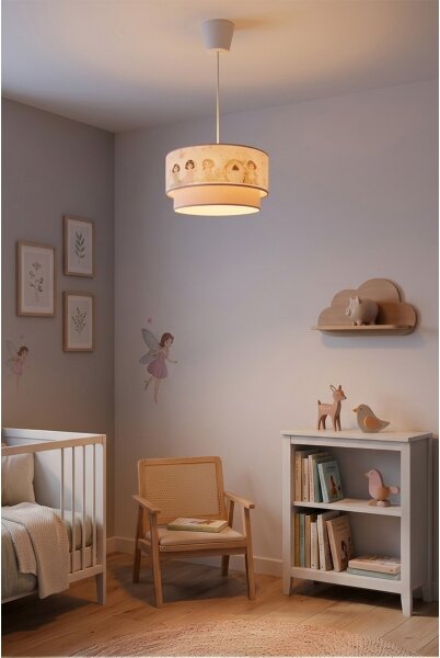 Brilagi - LED detský luster na lanku BOBO 1xE27/60W/230V pr. 40 cm ružový/víly