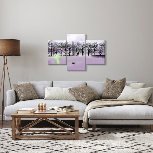 Obraz - Pramice na jazere (90x60 cm)