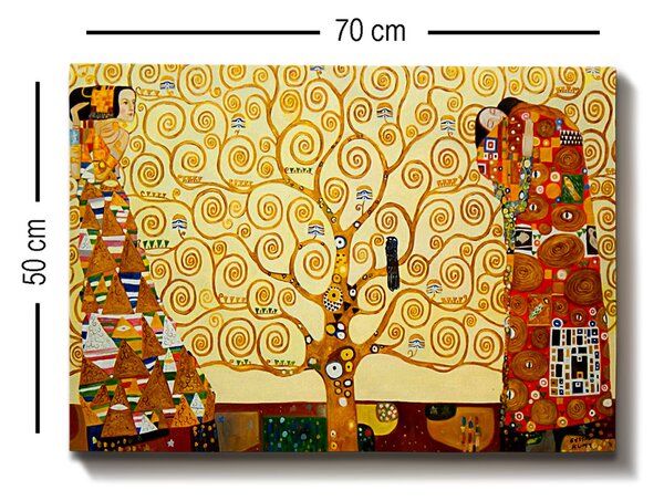 ASIR Reprodukcia maľby na plátne STROM ŽIVOTA G. KLIMT 50 cm