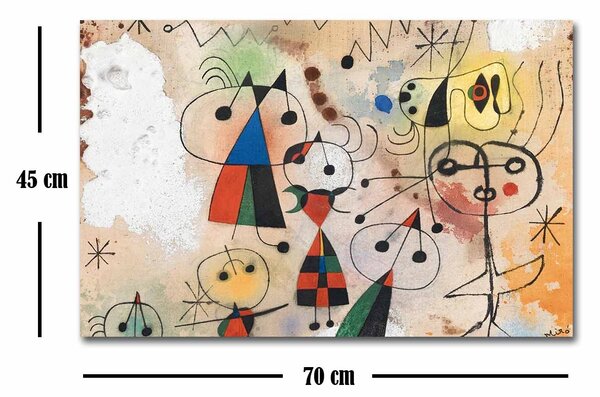 ASIR Reprodukcia plátna KARNEVAL HARLEKINOV, J. MIRÓ 45 cm