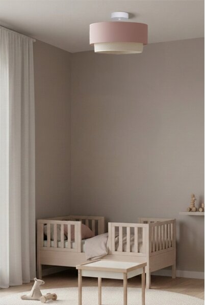 Brilagi - LED prisadený luster BOHO BOBO 1xE27/60W/230V priemer 40 cm ružová/krémová