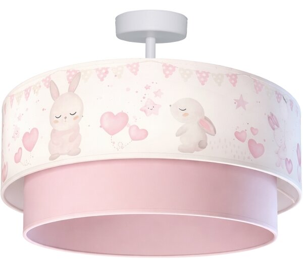 Brilagi-LED Detský prisadený luster BOBO 1xE27/60W/230V pr.40 cm krémová/ružová/kráľovská