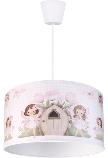 Brilagi - LED detský luster na lanku BOBO 1xE27/60W/230V pr. 35 cm ružová s motívom víl