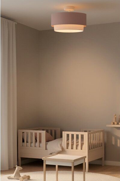 Brilagi - LED prisadený luster BOHO BOBO 1xE27/60W/230V priemer 40 cm ružová/krémová
