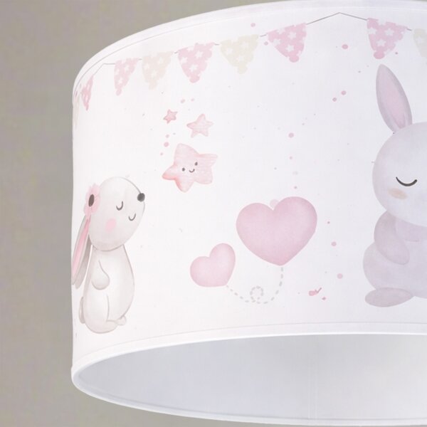 Brilagi - LED detský luster na lanku BOBO 1xE27/60W/230V priemer 35 cm biela/zvieratká