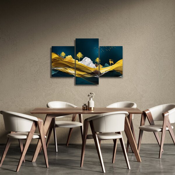 Obraz - Jeleň v krajine (90x60 cm)