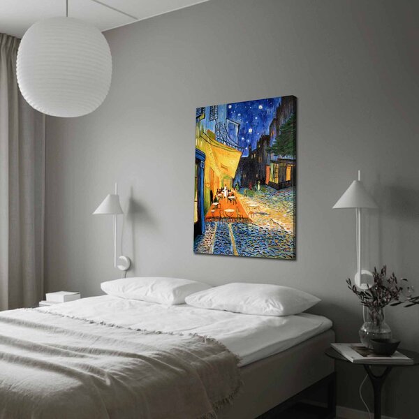 ASIR Reprodukcia maľby na plátne TERASA KAVIARNE V NOCI V. V. GOGH 70 cm