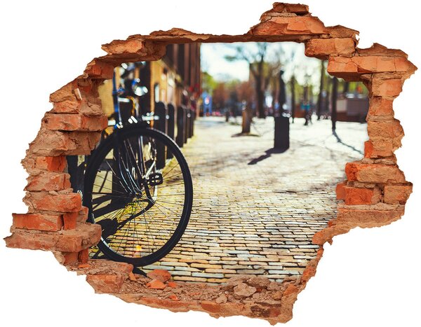 Fotoobraz diera na stenu Bicyklov v amsterdame nd-c-82036416