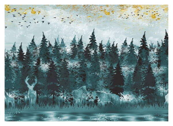 Obraz - Zvieratá v lese (70x50 cm)