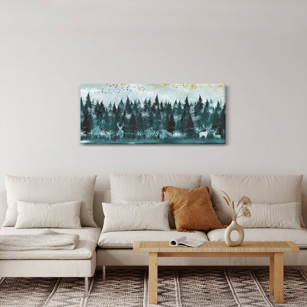 Obraz - Zvieratá v lese (120x50 cm)