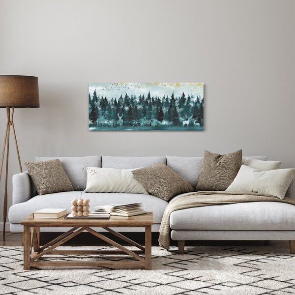 Obraz - Zvieratá v lese (120x50 cm)