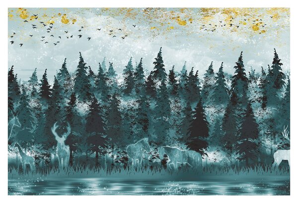 Obraz - Zvieratá v lese (90x60 cm)