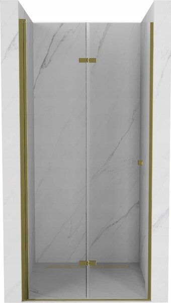 MEXEN - Lima dvere sprchové skladacie, 100 cm, transparentné - zlatá - 856-100-000-50-00