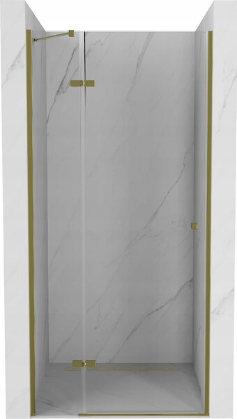 Mexen ROMA sprchové otváracie dvere ku sprchovému kútu 80 cm, číre sklo/zlatá, 854-080-000-50-00