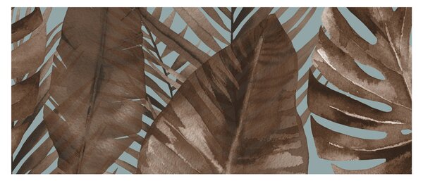 Obraz - Palmové listy, Aquarel (120x50 cm)
