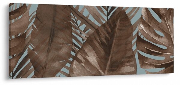 Obraz - Palmové listy, Aquarel (120x50 cm)