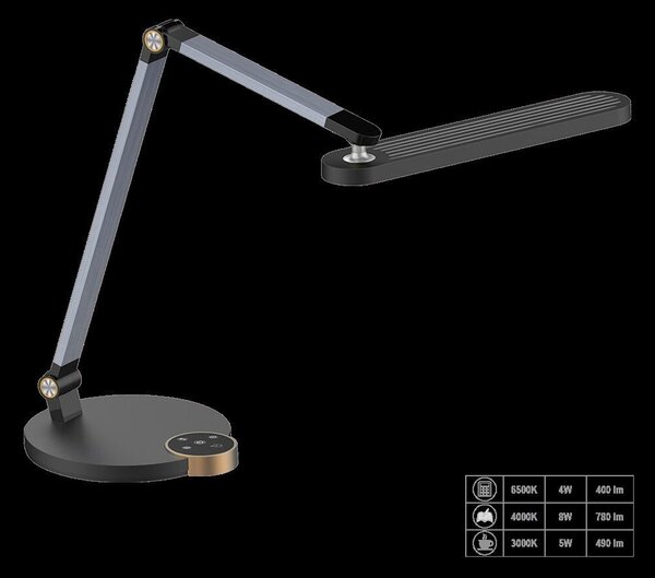 LAMPA NA PÍSACÍ STÔL, 48/52/18.5 cm - Interiérové svietidlá